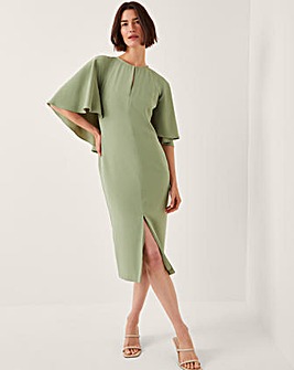 Monsoon Cassandra Cape Sleeve Midi Dress