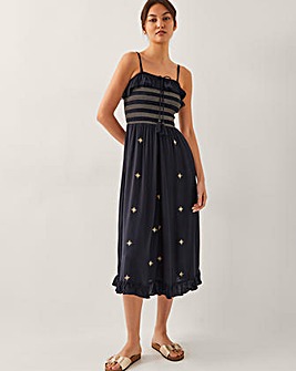 Monsoon Blair Frill Midi Dress