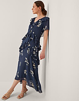 Monsoon Celeste Floral Ruffle Maxi Dress