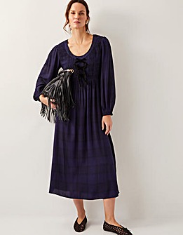 Monsoon Cassie Check Midi Dress