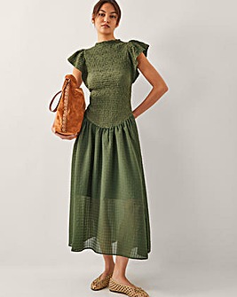 Monsoon Dee Drop Waist Midi Dress