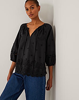 Monsoon Esme Floral 3/4 Sleeve Top