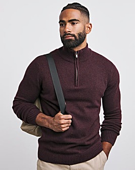 Burgundy Lambswool 1/4 Zip