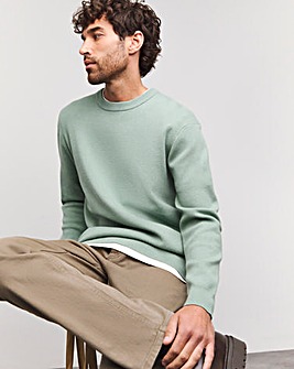 Soft Touch Sage Crew Neck Jumper with Ecovero