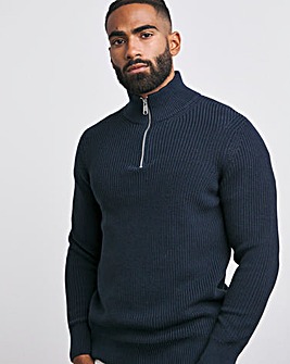 Navy Fisherman 1/4 Zip