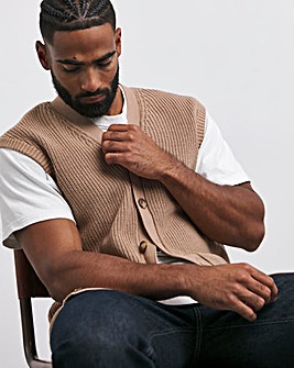 Stone Fisherman Relaxed Button Vest