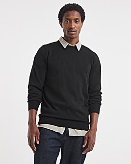 Crew Neck Acrylic Knitted Jumper