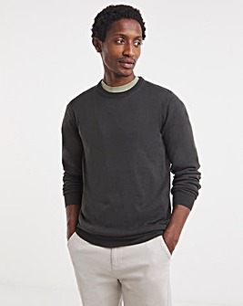 Crew Neck Acrylic Knitted Jumper