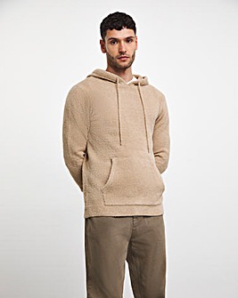 Soft Boucle Knitted Hoodie