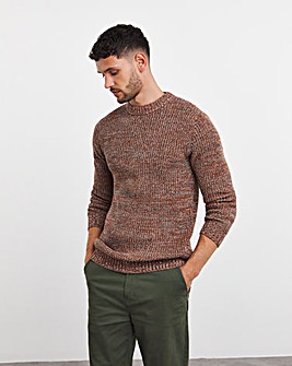 Injection Twisted Crew Neck Knit Jumper