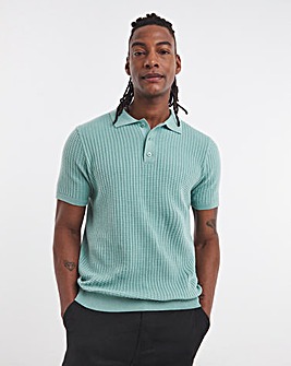 Waffle Knitted Polo