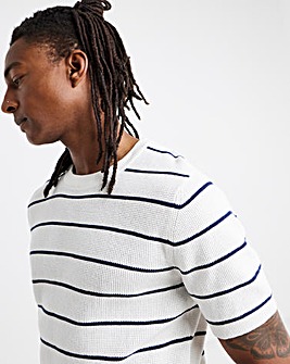 Waffle Knitted Stripe T-Shirt