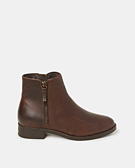FatFace Leather Aria Zip Ankle Boot
