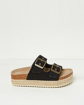 FatFace Leather Meldon Flatform Footbed Sandal