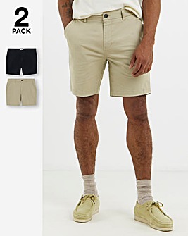 2 Pack Chino Shorts Regular Length