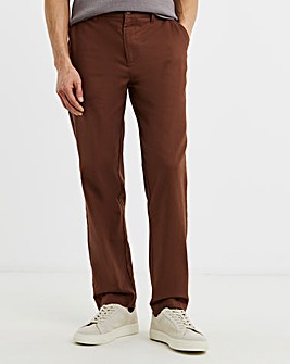 Straight Fit Linen Chino