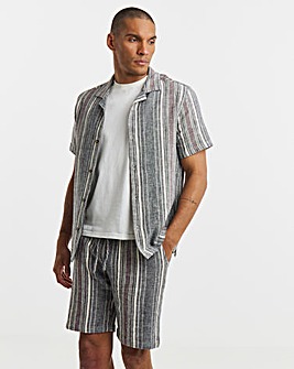 Textured Stripe Co-ord Short