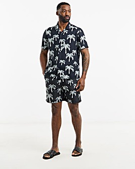 Mono Palm Print Co-Ord Swim Shorts