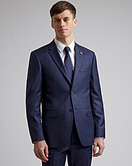 Ted Baker Slim Fit Wool Overcheck Jacket Reg