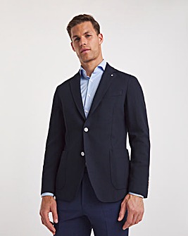 BOSS Slim Fit Navy Textured Blazer