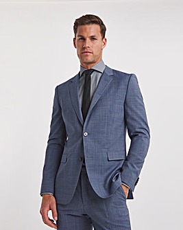 BOSS Blue Wool Mix Suit Jacket