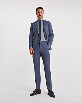 BOSS Blue Wool Mix Suit Trouser