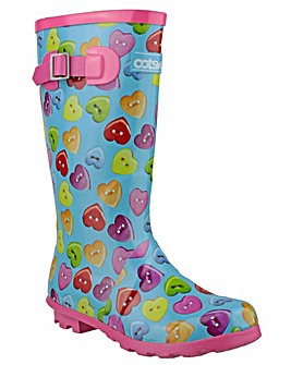 Cotswold Childrens Button Heart Wellies