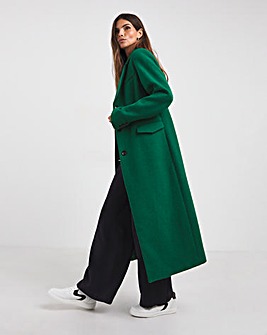 Green Slim Longline Coat