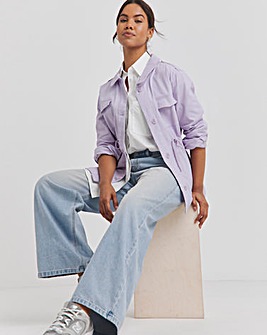 Lilac Relaxed Utility Jacket