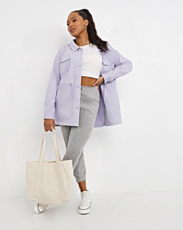 Lilac Relaxed Utility Jacket