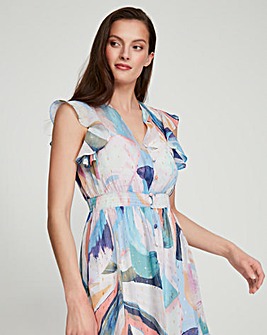Sonder Studio Abstract Palm Print Dress
