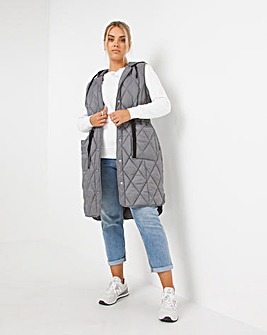 Charcoal Adjustable Quilted Gilet