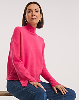 Whistles Wool Double Trim Funnel Neck