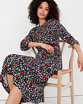 Joules Zoey Leopard Print Dress