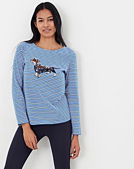 Joules Harbour Luxe Sausage Dog Jersey Top