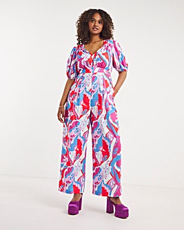 Twisted Wunder Puff Sleeve Buttercup Jumpsuit