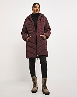 Berry Water Resistant Long Padded Coat