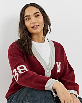 Native Youth Varsity Knitted Cardigan