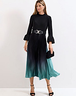 Phase Eight Meloni Ombre Pleat Skirt Dress