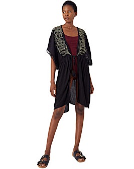 Accessorize Palm Embroidered Kaftan