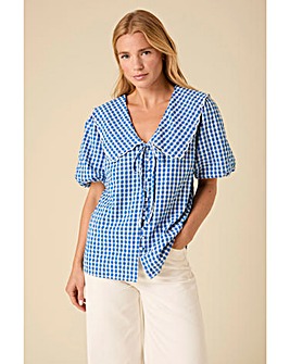 Nobody's Child Birdie Gingham Blouse