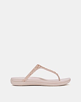 FitFlop Rose Solay Mixed-Crystal Toe-Post Sandals - Standard Fit (D)