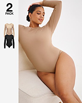 MAGISCULPT Light Control 2 Pack Smoothing Long Sleeve Bodysuits