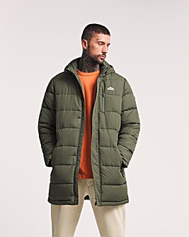 Snowdonia Insulated Khaki Green Long Padded Water Resistant Coat