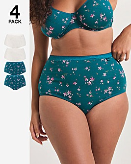 Slimma (4 Pack) Cotton Full Brief Knickers