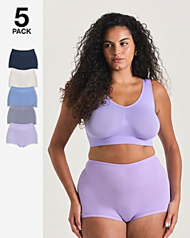 Pretty Secrets 5 Pack Comfort Short Knickers