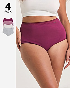4 Pack Slimma Full Brief Knickers