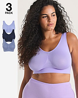 Pretty Secrets (3 Pack) Plain Comfort Tops (Fits Up To D)