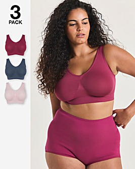 Pretty Secrets 3 Pack Plain Comfort Tops