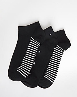 Pretty Secrets 5 Pair Pack Trainer Liner Socks Wide Fit